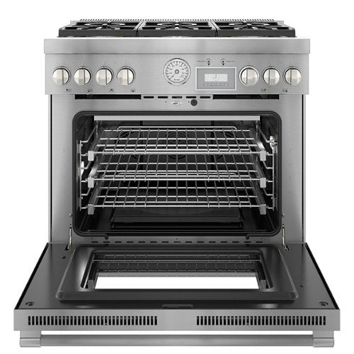 Thermador - Pro Grand 36 in. Wide 5.7 Cu. Ft.  Freestanding Gas Convection Range with Self-cleaning and 6 Burners - Stainless Steel