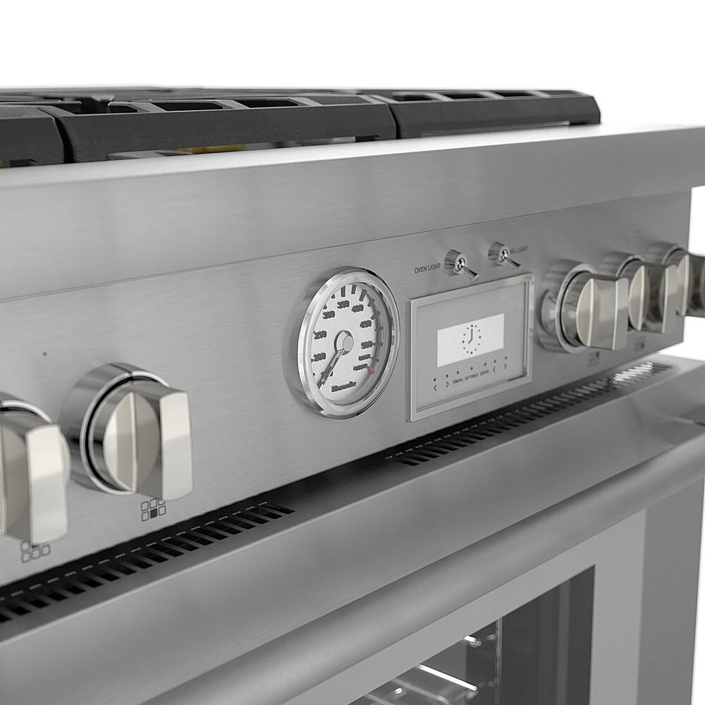 Thermador - Pro Grand 36 in. Wide 5.7 Cu. Ft.  Freestanding Gas Convection Range with Self-cleaning and 6 Burners - Stainless Steel