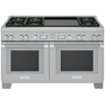Thermador - Pro Grand 60 in. Wide 10.6 Cu. Ft. Freestanding Double Oven Dual Fuel LP Convection Range with 7 Burners - Stainless Steel