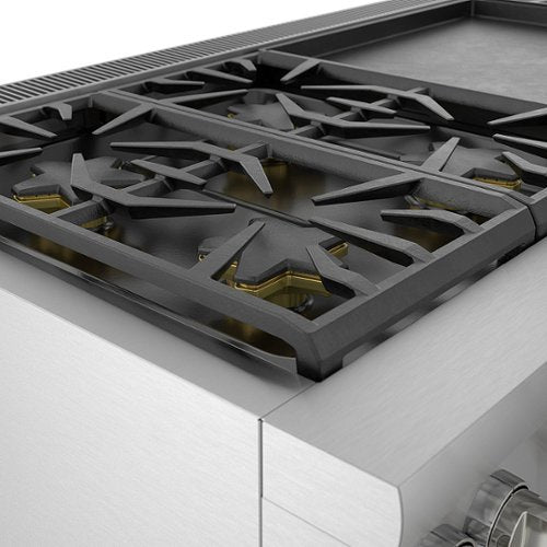 Thermador - Pro Grand 60 in. Wide 10.6 Cu. Ft. Freestanding Double Oven Dual Fuel LP Convection Range with 7 Burners - Stainless Steel