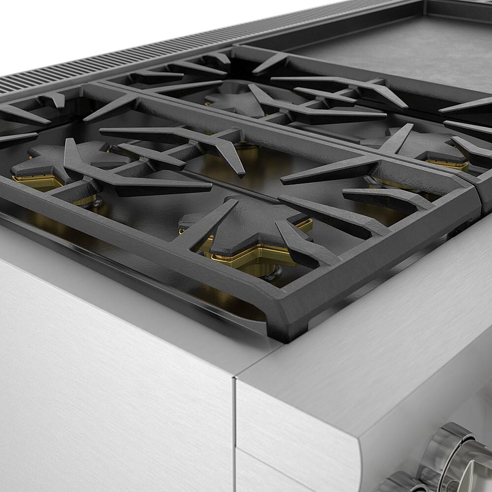 Thermador - Pro Grand 60 in. Wide 10.6 Cu. Ft. Freestanding Double Oven Dual Fuel LP Convection Range with 7 Burners - Stainless Steel