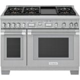 Thermador - Pro Grand 48" Wide 8.2 Cu. Ft. Freestanding Double Oven Dual Fuel Convection Range with 6 Star Burners and Griddle - Stainless Steel