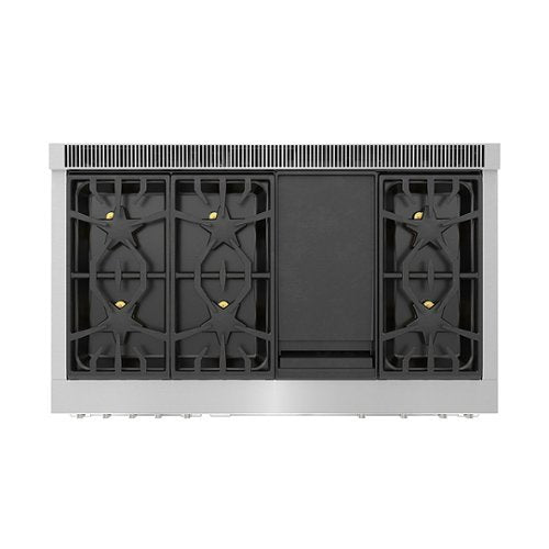 Thermador - Pro Grand 48" Wide 8.2 Cu. Ft. Freestanding Double Oven Dual Fuel Convection Range with 6 Star Burners and Griddle - Stainless Steel