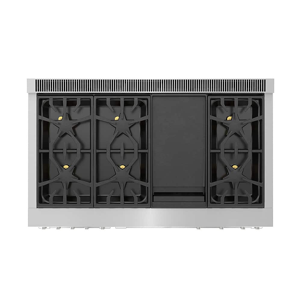Thermador - Pro Grand 48" Wide 8.2 Cu. Ft. Freestanding Double Oven Dual Fuel Convection Range with 6 Star Burners and Griddle - Stainless Steel