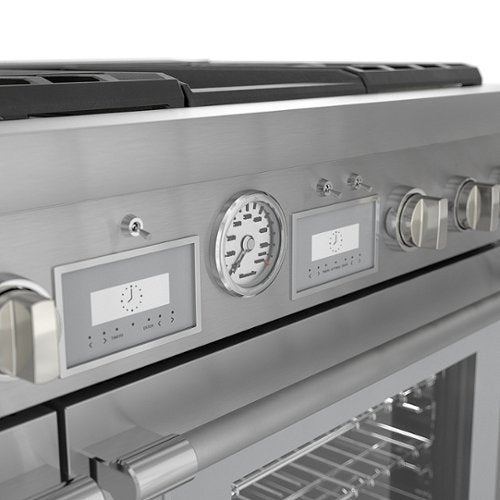 Thermador - Pro Grand 48" Wide 8.2 Cu. Ft. Freestanding Double Oven Dual Fuel Convection Range with 6 Star Burners and Griddle - Stainless Steel