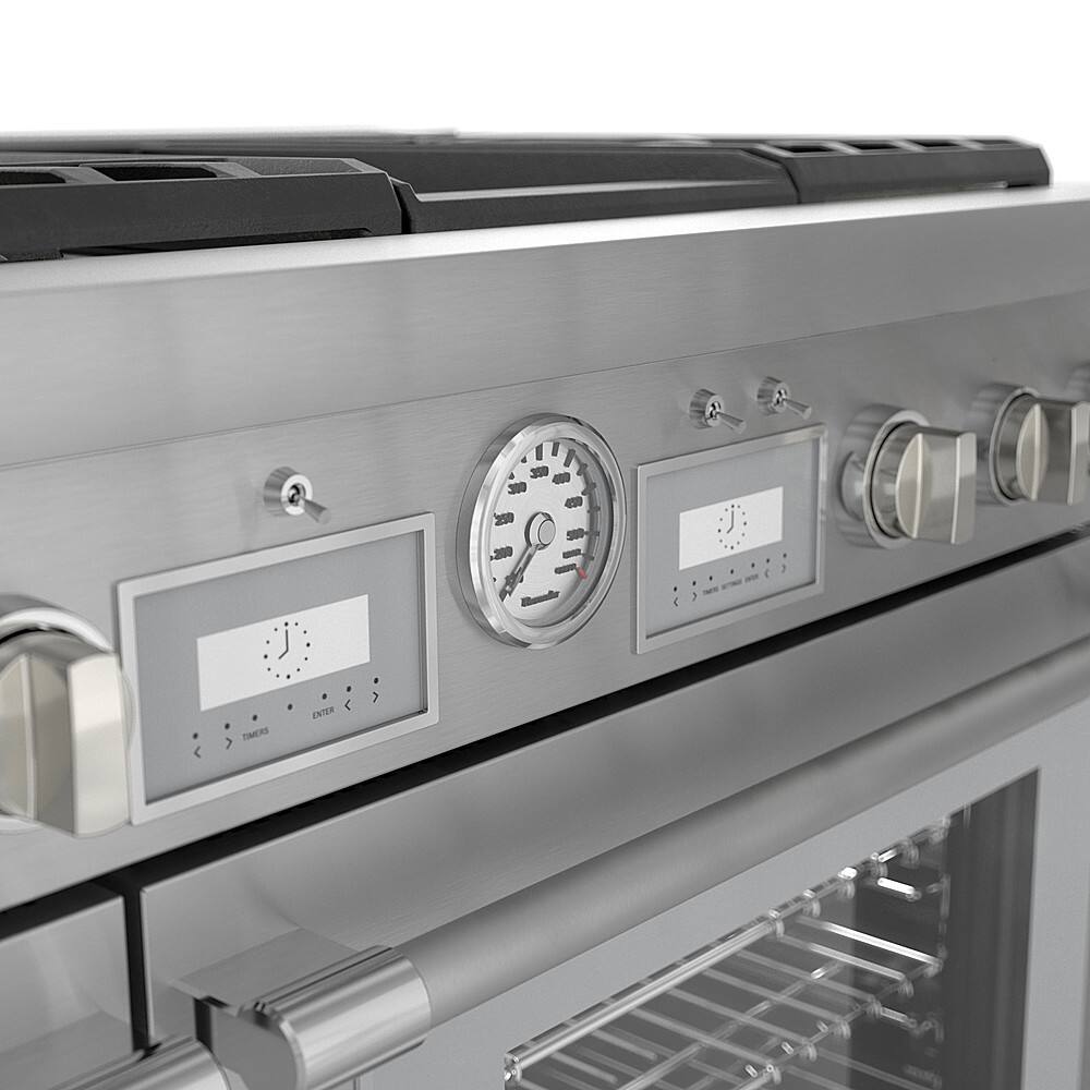 Thermador - Pro Grand 48" Wide 8.2 Cu. Ft. Freestanding Double Oven Dual Fuel Convection Range with 6 Star Burners and Griddle - Stainless Steel