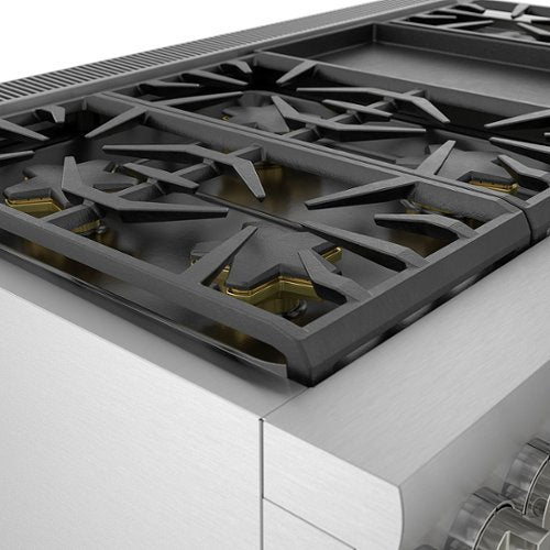 Thermador - Pro Grand 48" Wide 8.2 Cu. Ft. Freestanding Double Oven Dual Fuel Convection Range with 6 Star Burners and Griddle - Stainless Steel