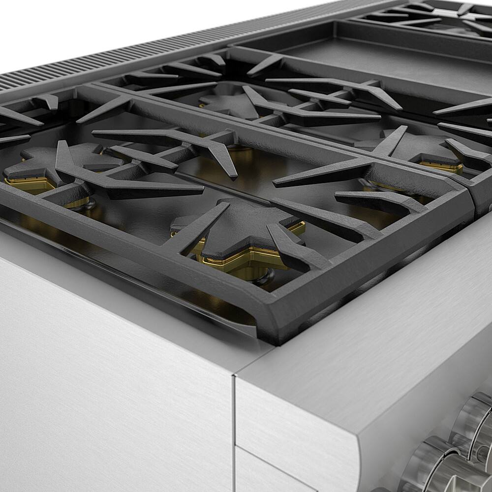 Thermador - Pro Grand 48" Wide 8.2 Cu. Ft. Freestanding Double Oven Dual Fuel Convection Range with 6 Star Burners and Griddle - Stainless Steel