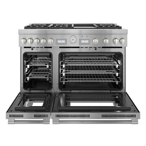 Thermador - Pro Grand 48" Wide 8.2 Cu. Ft. Freestanding Double Oven Dual Fuel Convection Range with 6 Star Burners and Griddle - Stainless Steel