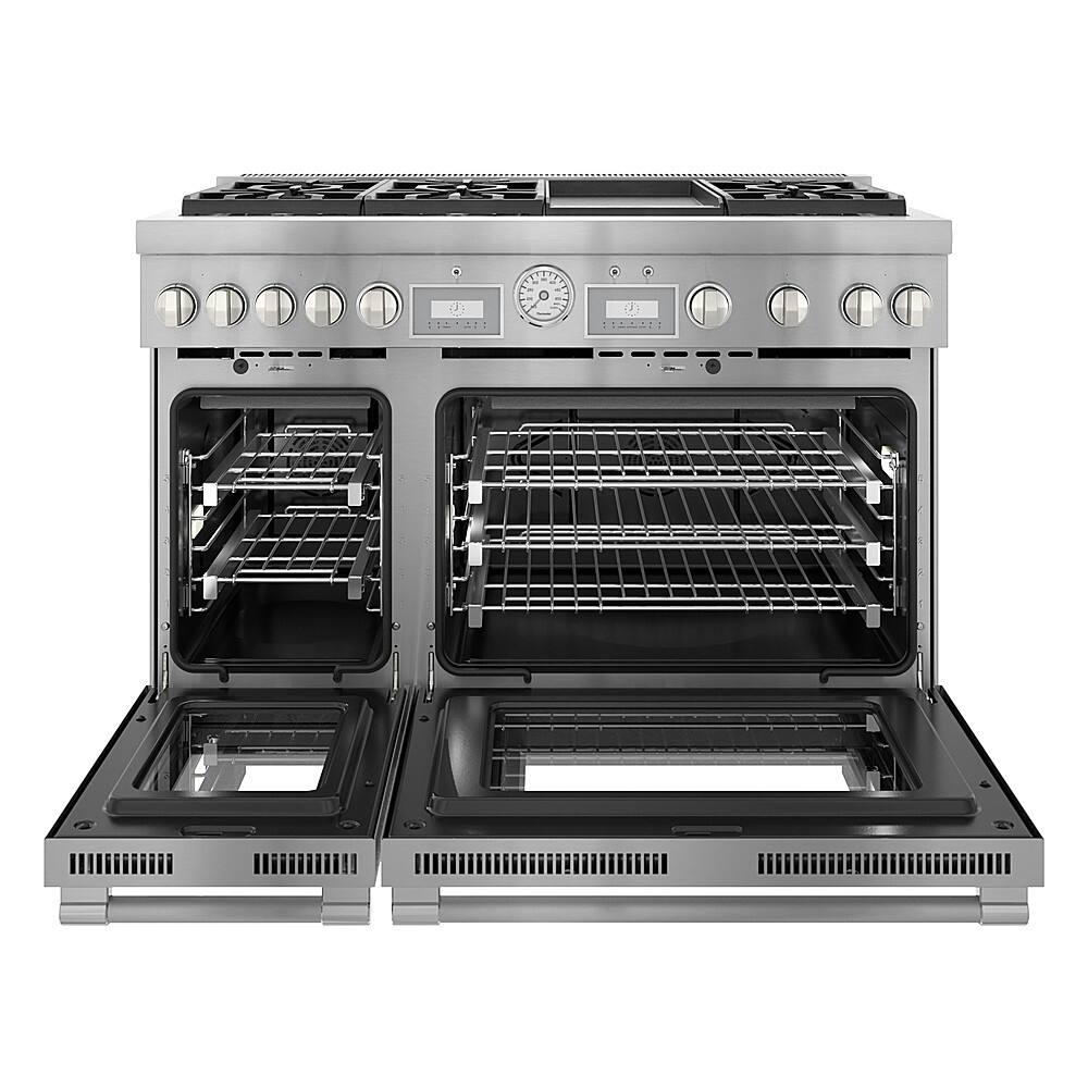 Thermador - Pro Grand 48" Wide 8.2 Cu. Ft. Freestanding Double Oven Dual Fuel Convection Range with 6 Star Burners and Griddle - Stainless Steel