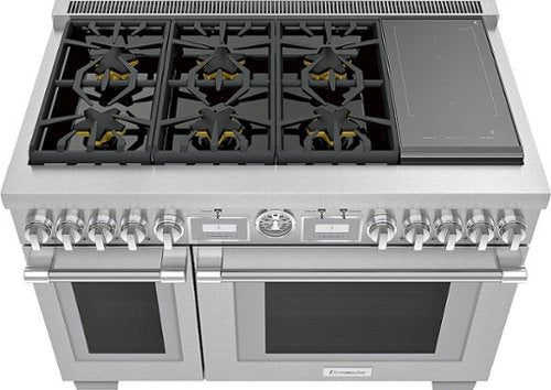 Thermador - Pro Grand 48 in. Wide 8.2 Cu. Ft. Freestanding Double Oven Dual Fuel LP Convection Range with 7 Burners - Stainless Steel