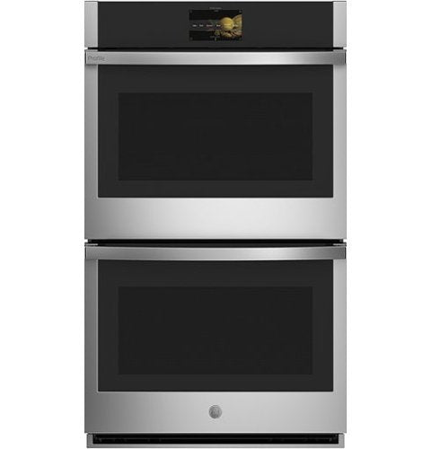 GE Profile - 30" Smart Built-In Double Electric Convection Wall Oven with Air Fry & Precision Cooking - Stainless Steel