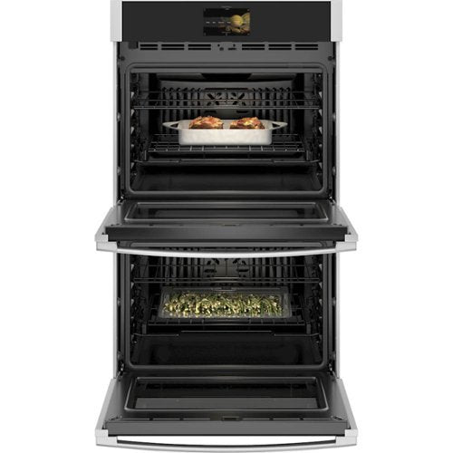 GE Profile - 30" Smart Built-In Double Electric Convection Wall Oven with Air Fry & Precision Cooking - Stainless Steel