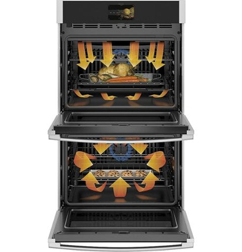 GE Profile - 30" Smart Built-In Double Electric Convection Wall Oven with Air Fry & Precision Cooking - Stainless Steel