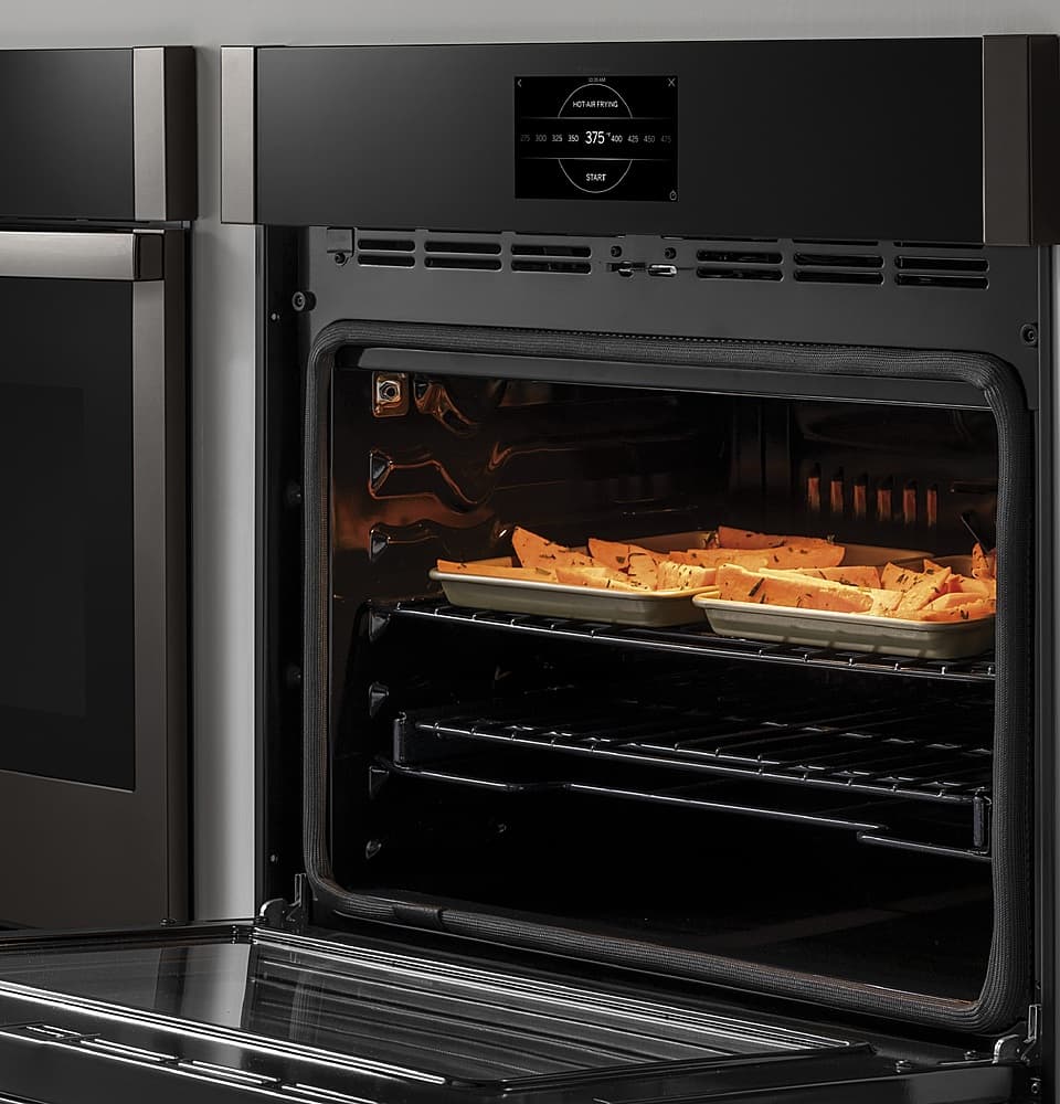 GE Profile - 30" Smart Built-In Double Electric Convection Wall Oven with Air Fry & Precision Cooking - Stainless Steel