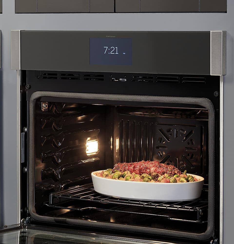 GE Profile - 30" Smart Built-In Double Electric Convection Wall Oven with Air Fry & Precision Cooking - Stainless Steel