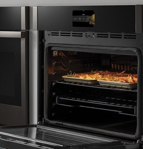 GE Profile - 30" Smart Built-In Double Electric Convection Wall Oven with Air Fry & Precision Cooking - Stainless Steel