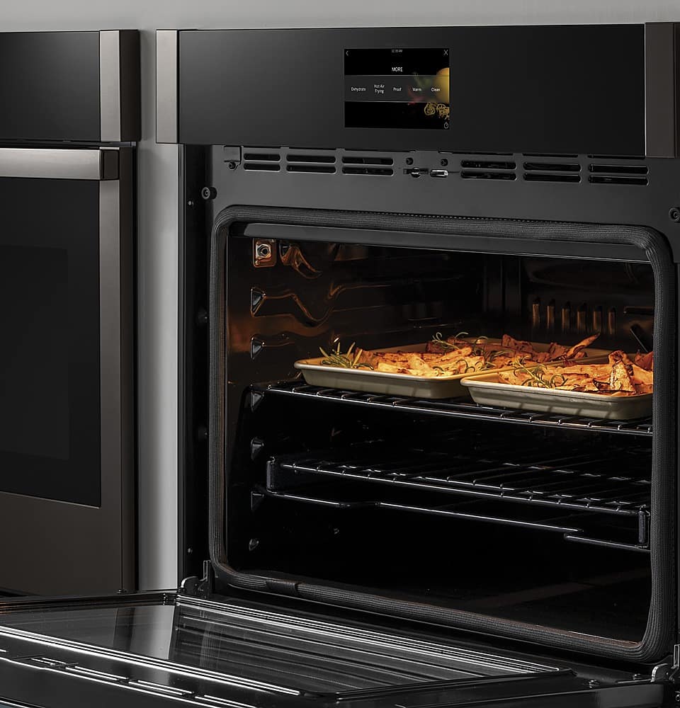 GE Profile - 30" Smart Built-In Double Electric Convection Wall Oven with Air Fry & Precision Cooking - Stainless Steel