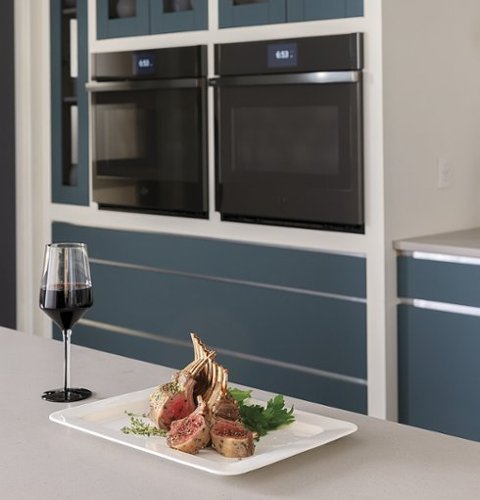 GE Profile - 30" Smart Built-In Double Electric Convection Wall Oven with Air Fry & Precision Cooking - Stainless Steel