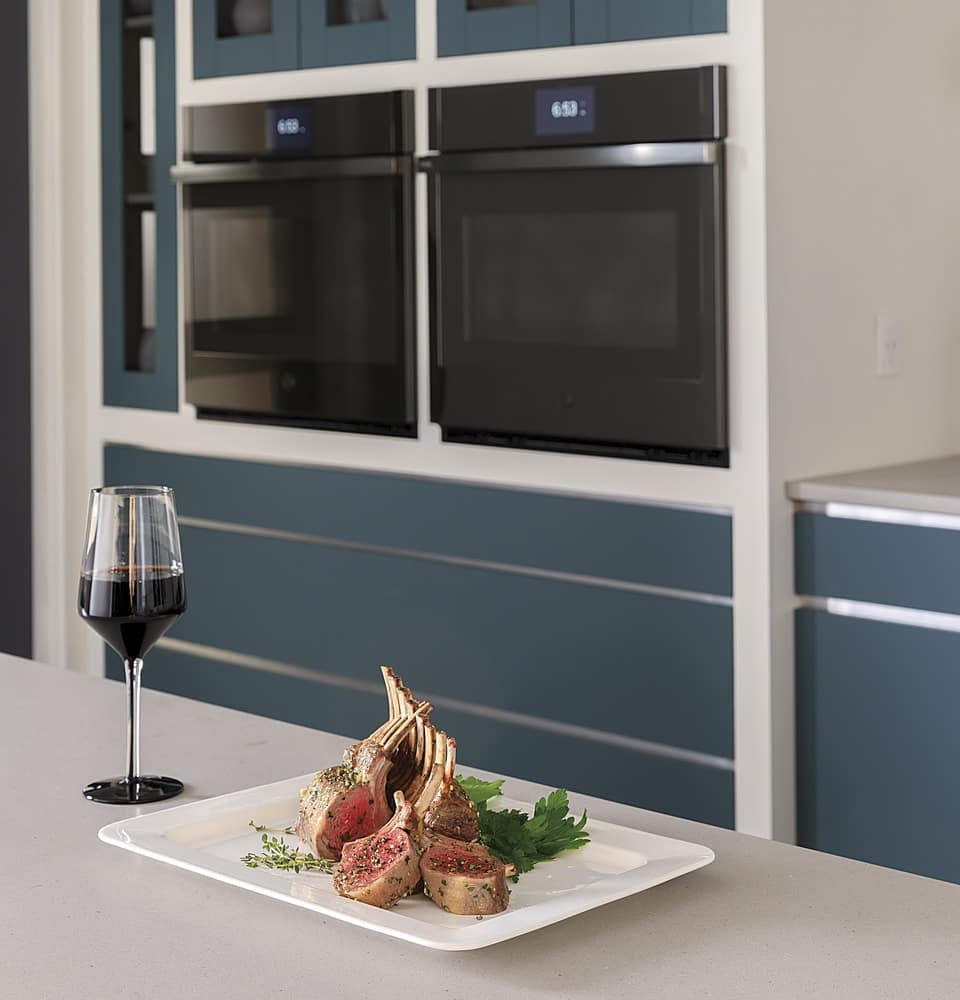 GE Profile - 30" Smart Built-In Double Electric Convection Wall Oven with Air Fry & Precision Cooking - Stainless Steel