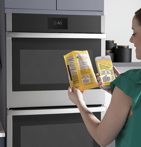 GE Profile - 30" Smart Built-In Single Electric Convection Wall Oven with Air Fry & Precision Cooking - Stainless Steel