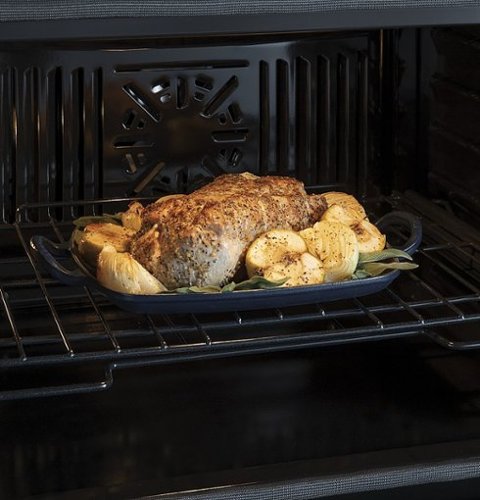 GE Profile - 30" Smart Built-In Single Electric Convection Wall Oven with Air Fry & Precision Cooking - Stainless Steel