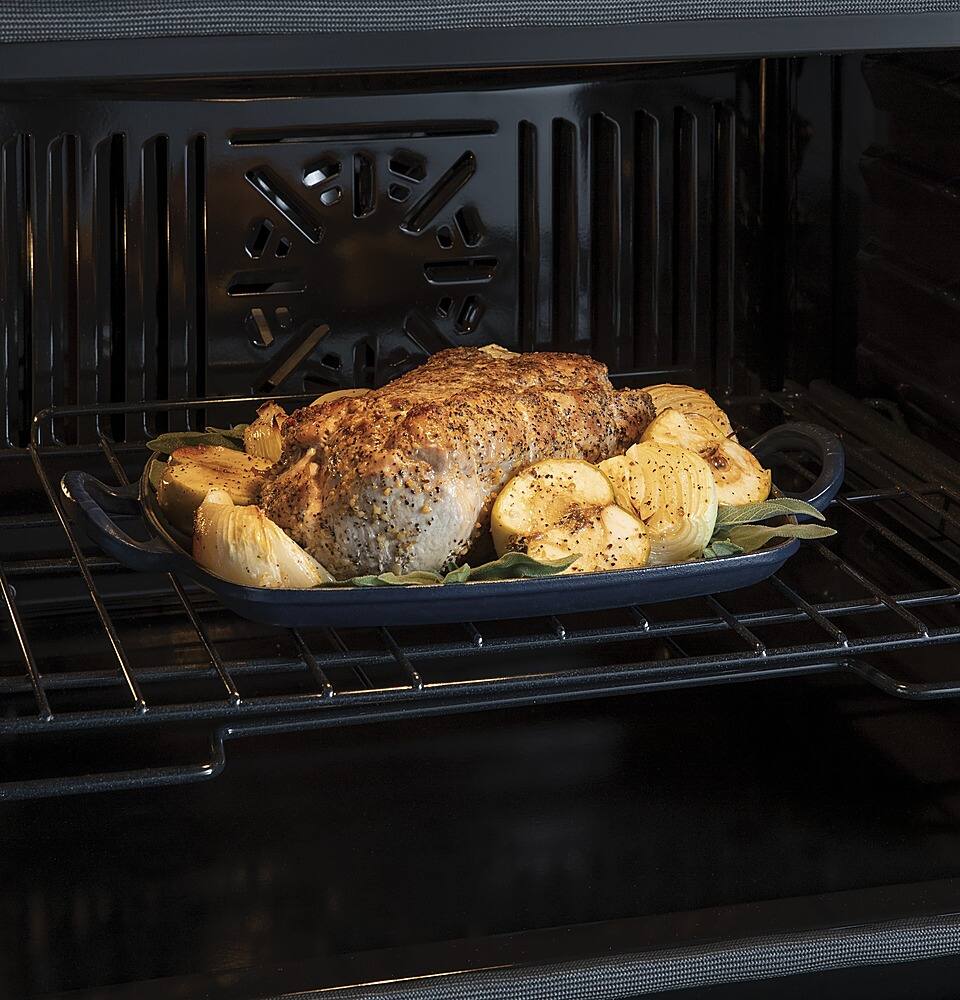 GE Profile - 30" Smart Built-In Single Electric Convection Wall Oven with Air Fry & Precision Cooking - Stainless Steel