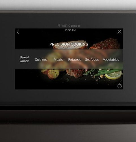 GE Profile - 30" Smart Built-In Single Electric Convection Wall Oven with Air Fry & Precision Cooking - Stainless Steel