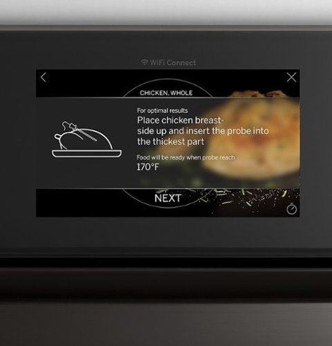GE Profile - 30" Smart Built-In Single Electric Convection Wall Oven with Air Fry & Precision Cooking - Stainless Steel