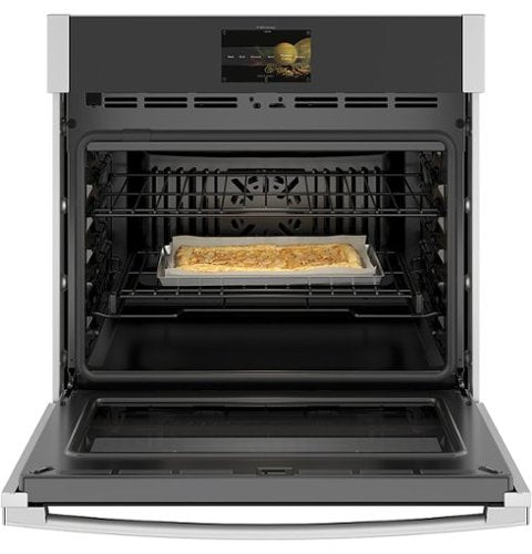 GE Profile - 30" Smart Built-In Single Electric Convection Wall Oven with Air Fry & Precision Cooking - Stainless Steel