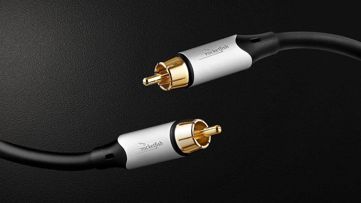 Rocketfish™ - 15 ft. In-Wall Male to Male RCA Cable with Shielding for Subwoofers and More - Black