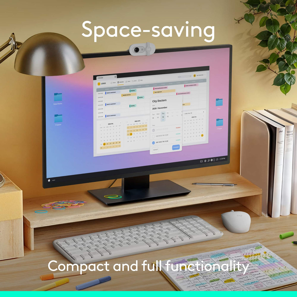 Logitech - MK250 Full-size Bluetooth Wireless Keyboard and Mouse Combo for Windows/MacOS with Fast & Easy Connectivity - Off-White