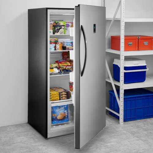 Insignia™ - 17 Cu. Ft. Garage Ready Convertible Upright Freezer with ENERGY STAR Certification - Stainless Steel