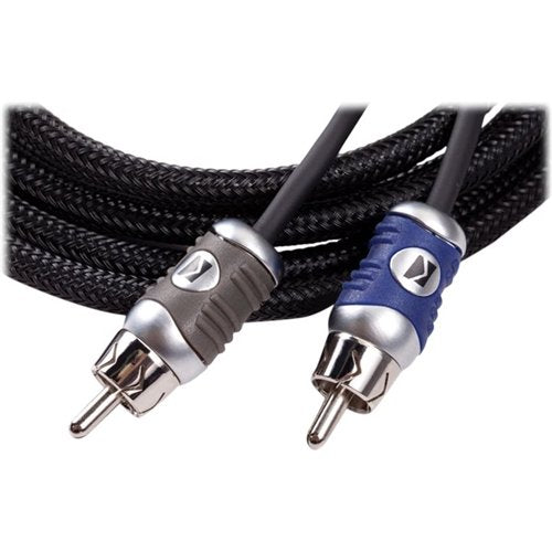 KICKER - Q-Series Interconnects 19.7' Audio RCA Cable - Black