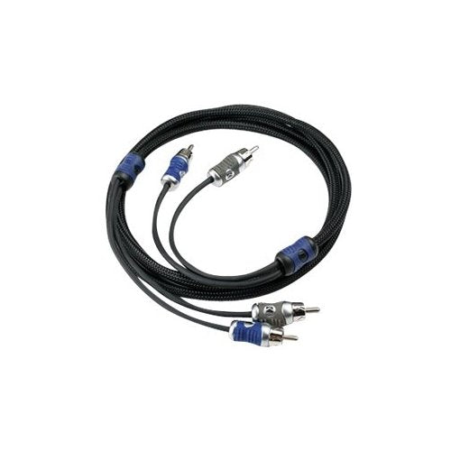 KICKER - Q-Series Interconnects 6.6' Audio RCA Cable - Black