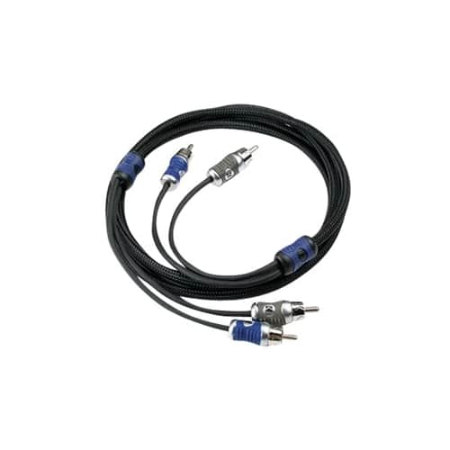 KICKER - Q-Series Interconnects 6.6' Audio RCA Cable - Black