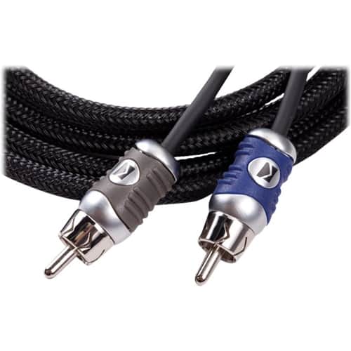 KICKER - Q-Series Interconnects 6.6' Audio RCA Cable - Black