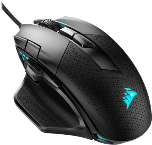 CORSAIR - Nightsword RGB Tunable Wired FPS/MOBA/MMO Optical Gaming Mouse with Adjustable Weights - Wired - Black