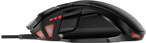 CORSAIR - Nightsword RGB Tunable Wired FPS/MOBA/MMO Optical Gaming Mouse with Adjustable Weights - Wired - Black