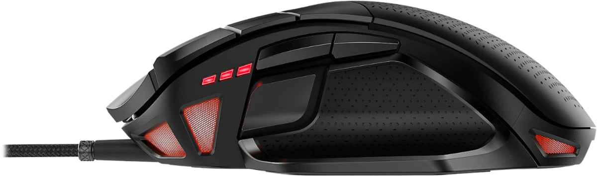 CORSAIR - Nightsword RGB Tunable Wired FPS/MOBA/MMO Optical Gaming Mouse with Adjustable Weights - Wired - Black