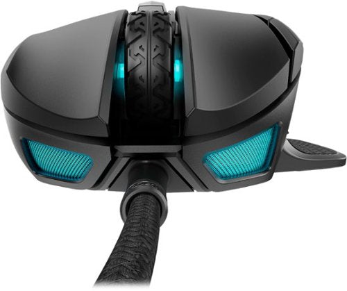 CORSAIR - Nightsword RGB Tunable Wired FPS/MOBA/MMO Optical Gaming Mouse with Adjustable Weights - Wired - Black