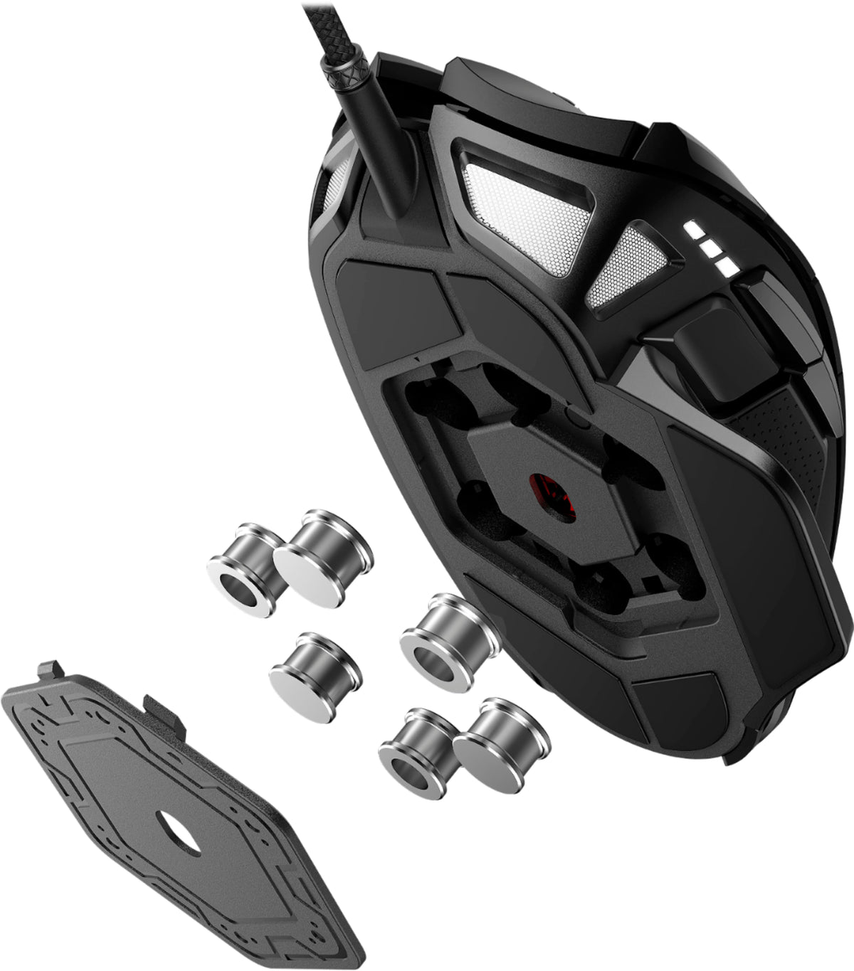 CORSAIR - Nightsword RGB Tunable Wired FPS/MOBA/MMO Optical Gaming Mouse with Adjustable Weights - Wired - Black
