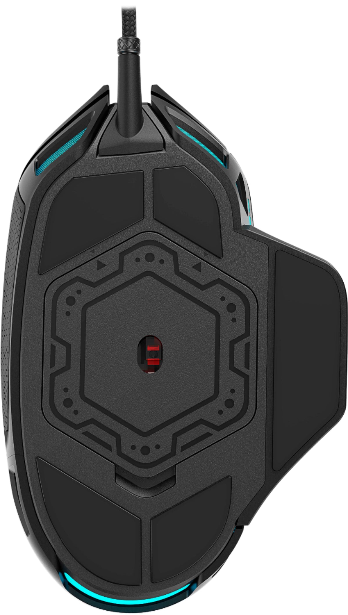 CORSAIR - Nightsword RGB Tunable Wired FPS/MOBA/MMO Optical Gaming Mouse with Adjustable Weights - Wired - Black
