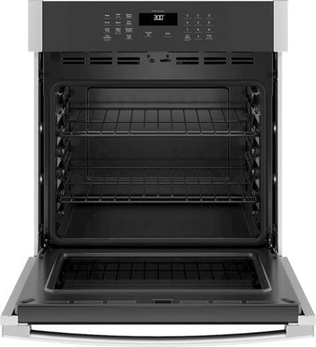 GE - 27" Smart Built-In Single Electric Wall Oven with Self-Clean, Steam Clean, and Heavy-Duty Racks - Stainless Steel
