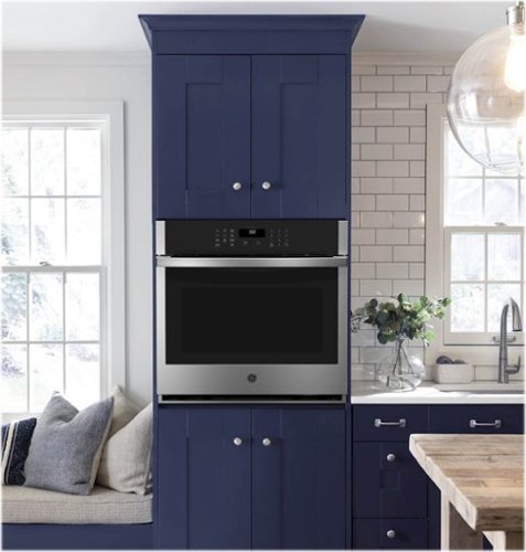 GE - 27" Smart Built-In Single Electric Wall Oven with Self-Clean, Steam Clean, and Heavy-Duty Racks - Stainless Steel
