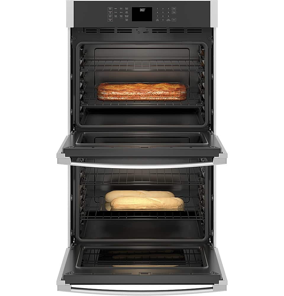 GE - 30" Built-In Double Electric Wall Oven - Stainless Steel