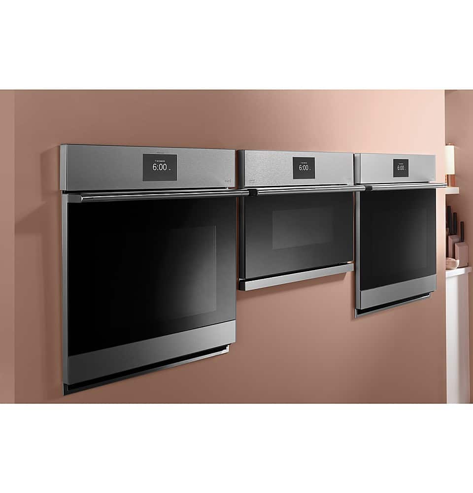 Café - 30" Built-In Single Electric Convection Wall Oven - Platinum Glass
