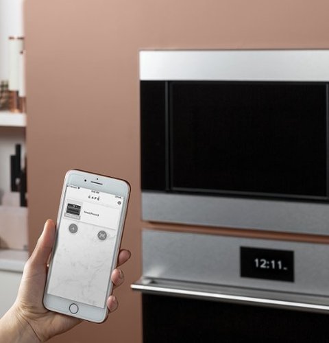 Café - 30" Built-In Single Electric Convection Wall Oven - Platinum Glass