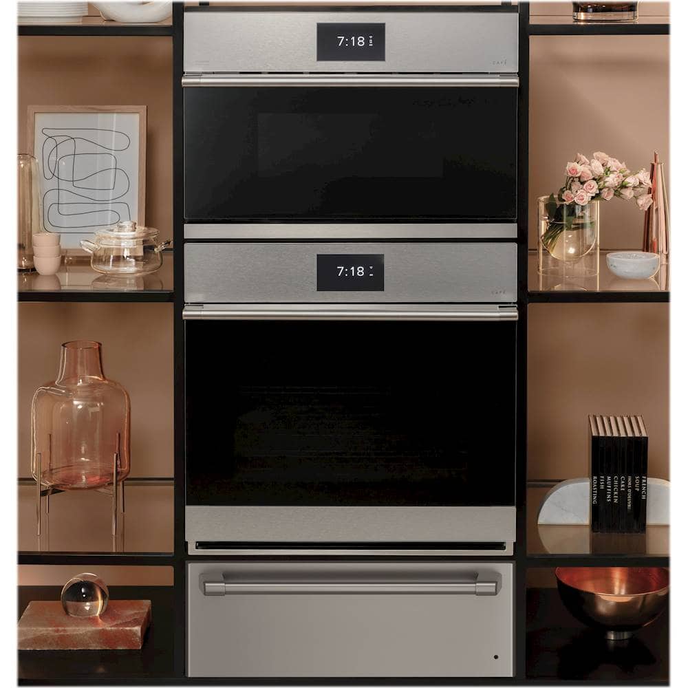 Café - 30" Built-In Single Electric Convection Wall Oven - Platinum Glass