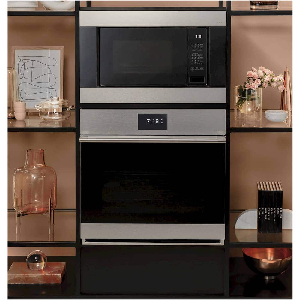 Café - 30" Built-In Single Electric Convection Wall Oven - Platinum Glass